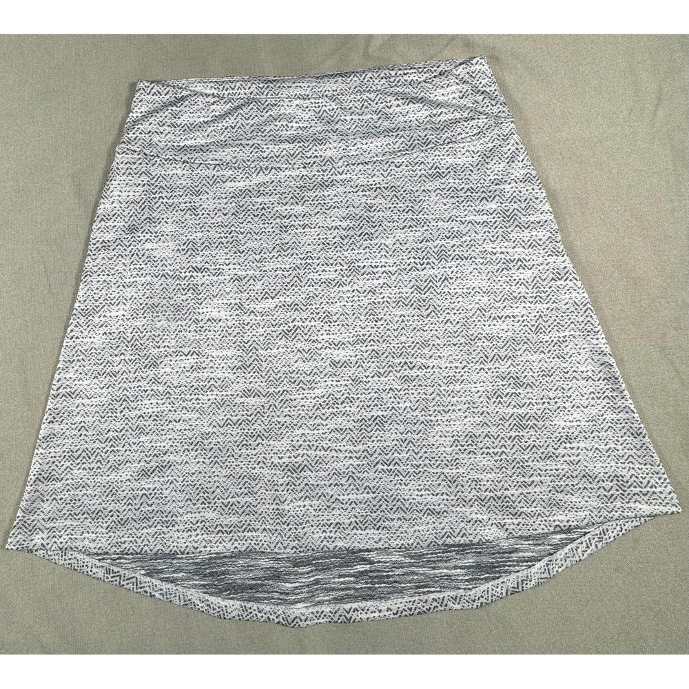 MPG Skort‎ Womens XL Gray Chevron Hi-Low Hem Pull On Stretch Athletic Zip Pocket